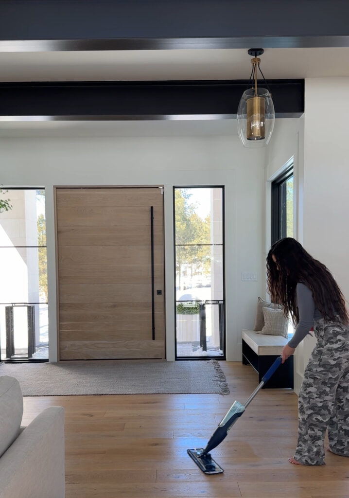 Engineered hardwood review for cleaning.