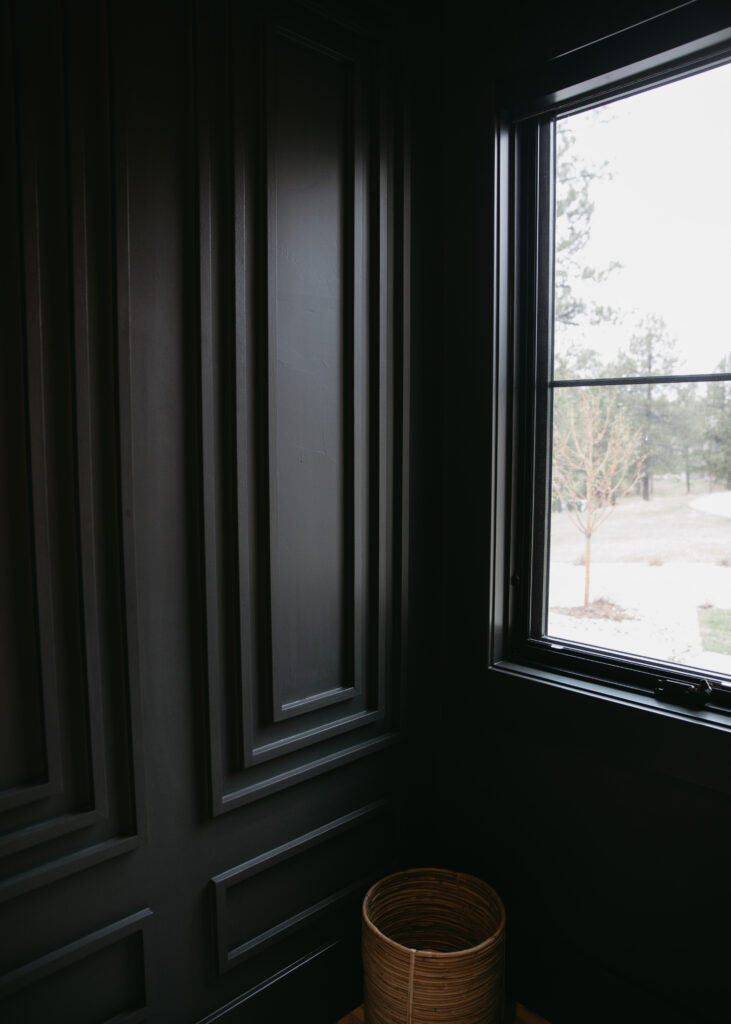 Iron Ore painted ceiling in powder
bathroom